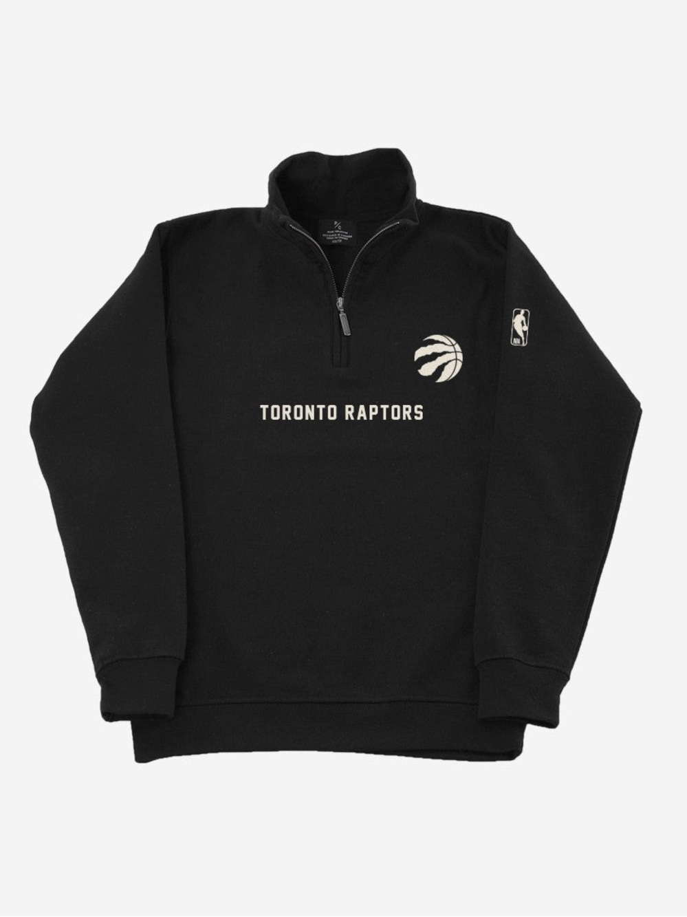 Peace Collective Toronto Raptors Black Quarter-Zip Pullover Sweater XS Unisex